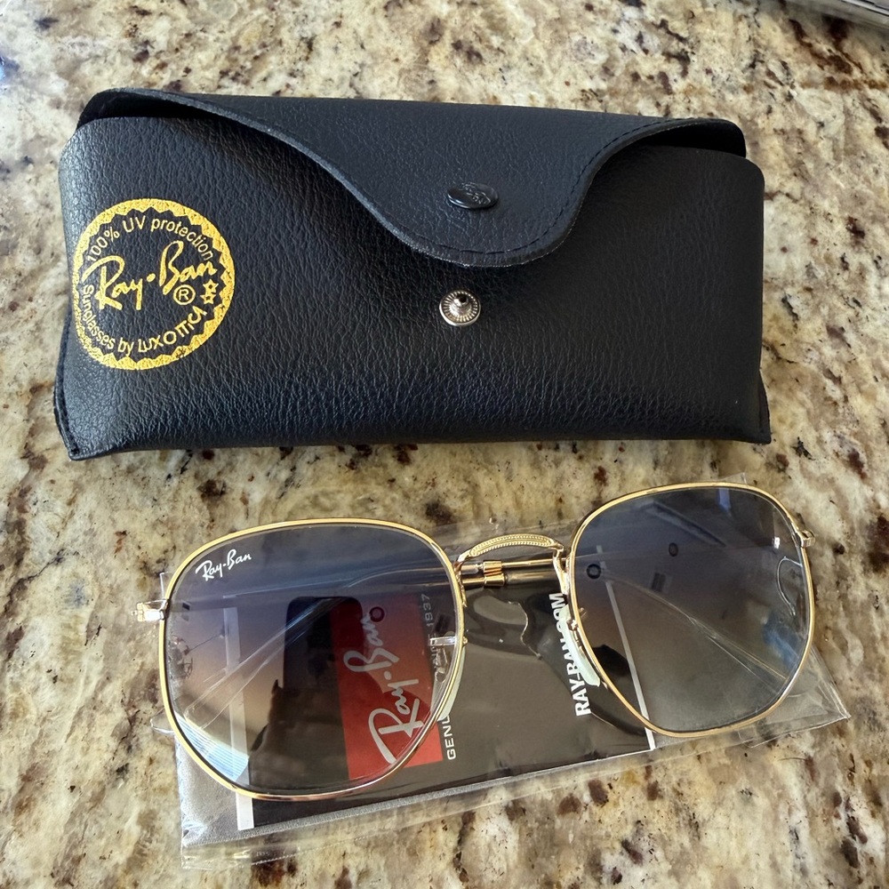 Ray-Ban Gold Frame Sunglasses